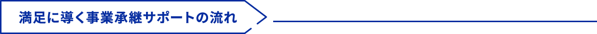 満足に導く事業承継サポートの流れ